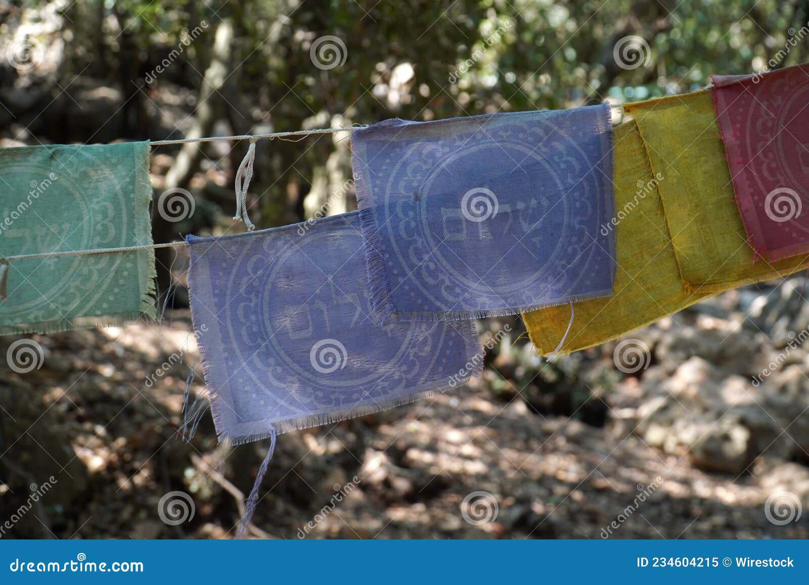 Bandeiras De Oração Com a Palavra Shalom Escritas Em Hebraico Com Fundo  Embaçado Em Israel Imagem de Stock - Imagem de palavra, xadrez: 234604215