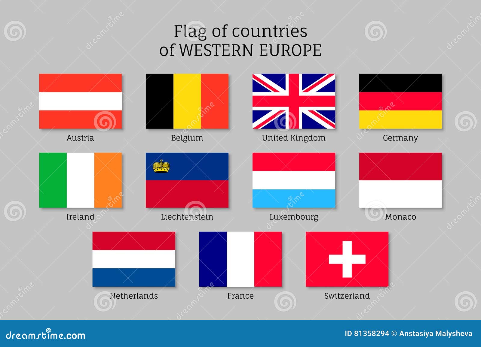 Bandeiras dos países da Europa 