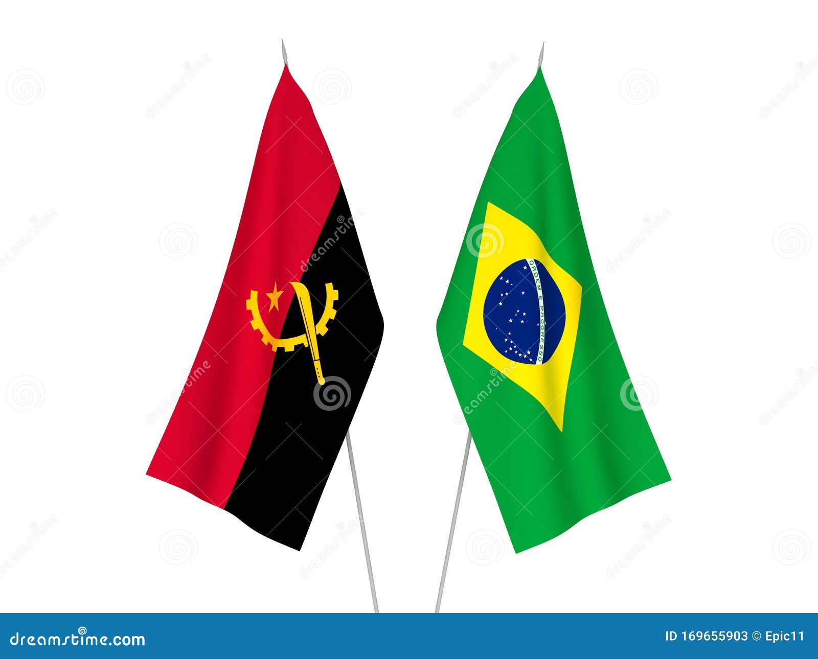 Bandeira De Basquete Angola Vs Nigeria Ilustração Stock