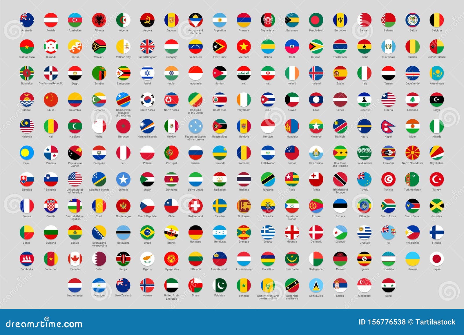 Conjunto de bandeiras nacionais oficiais de países da américa do sul  redondas de ícones brilhantes 3d