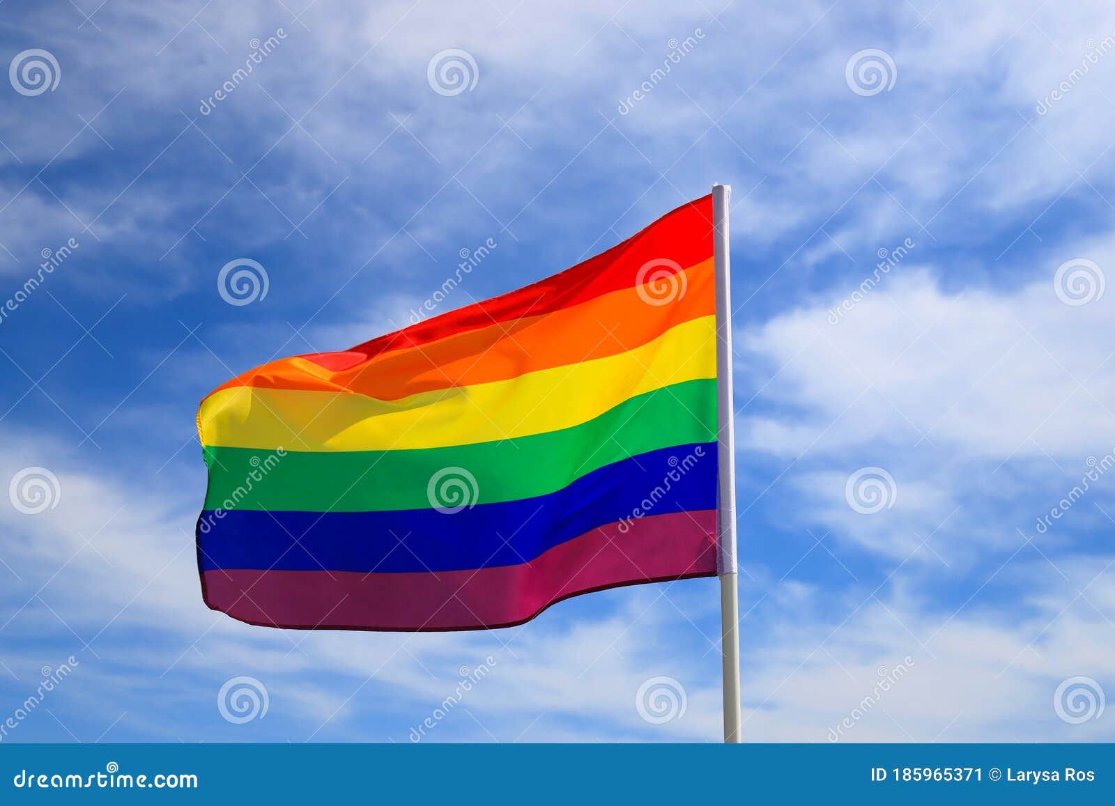 Bandera Arcoíris Realista De Una Organización Lgbt Que Lucha Contra El Cielo Las Banderas Del