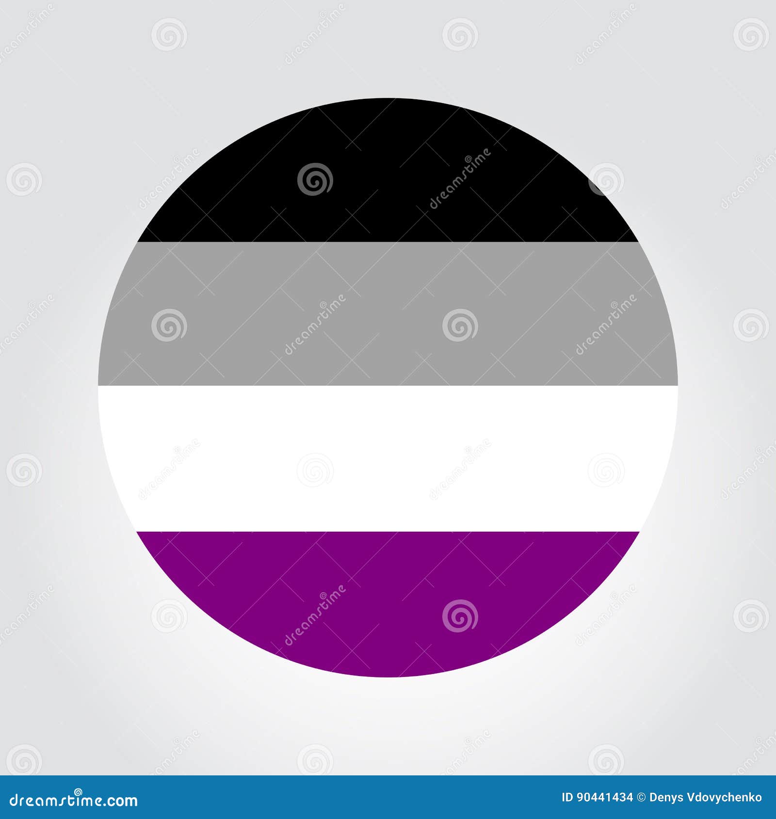 Bandera Asexual Del Orgullo En Una Forma Del C Rculo Ilustraci N Del Vector Ilustraci N De