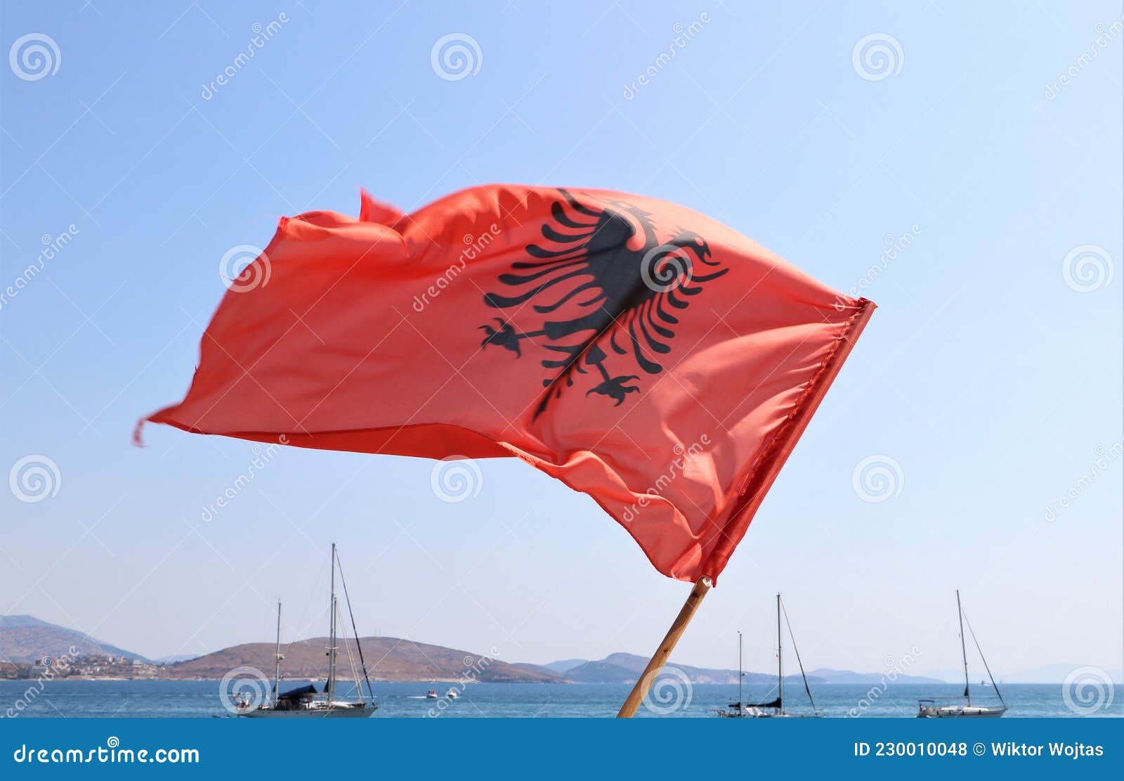 Bandera de albania foto de archivo. Imagen de albania - 230010048