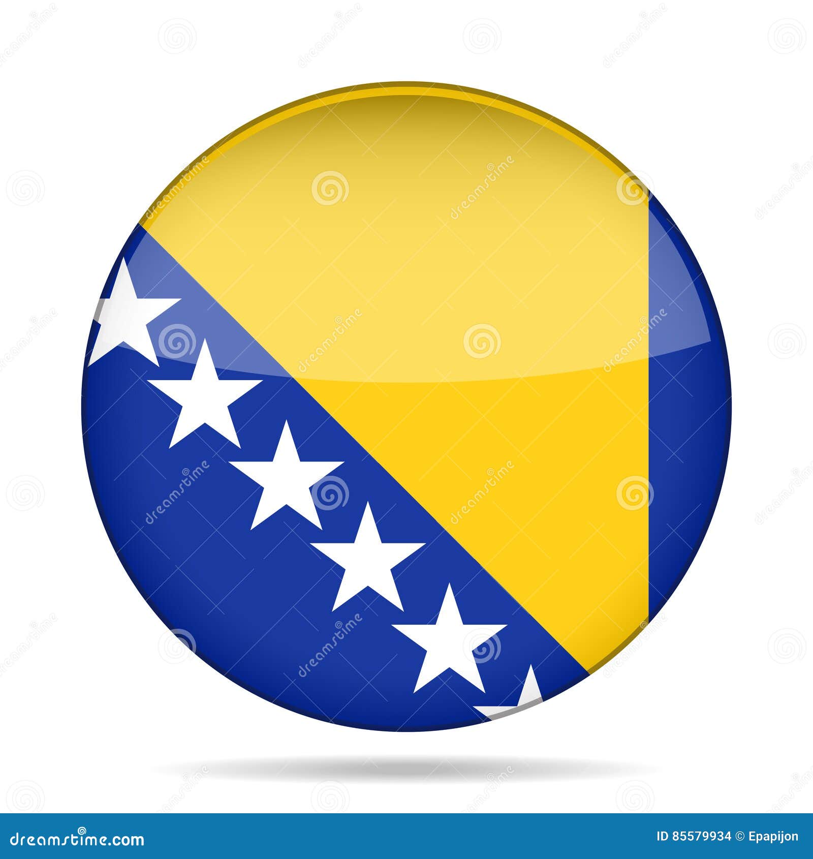 BANDERINA de DESPACHO BOSNIO 10 x 15 cm Punta Dorada AZ FLAG Bandera de Mesa de Bosnia Y Herzegovina 15x10cm 