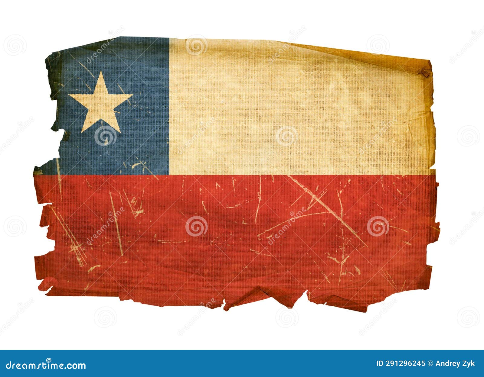 Bandera de Chile antigua stock de ilustración. Ilustración de