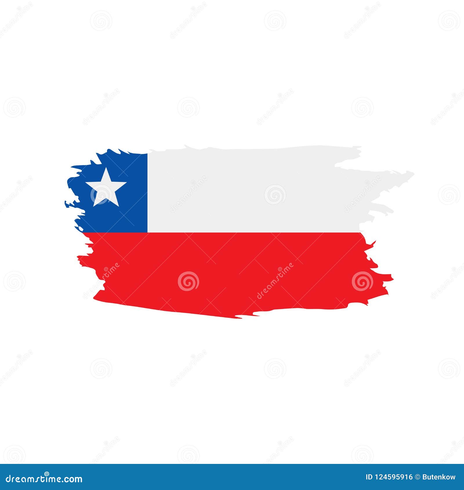 Bandera De Chile, Ejemplo Del Vector Ilustración del Vector
