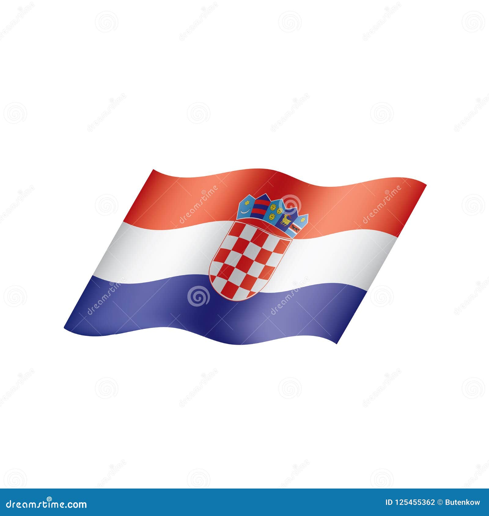 Bandera De Croacia, Ejemplo Del Vector Ilustración del Vector
