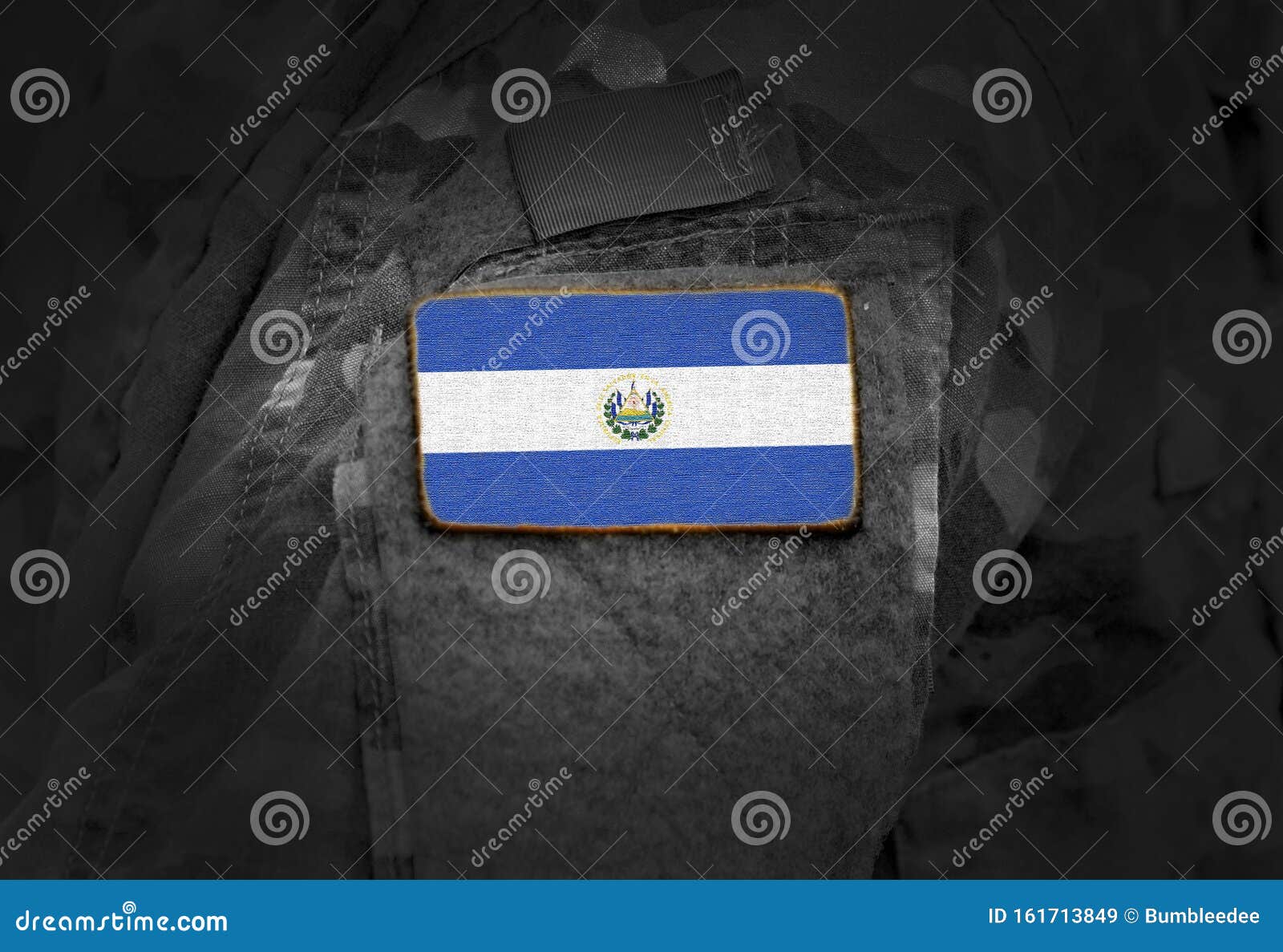 Bandera De El Salvador Veterano Militar Servido Clip De Corb 