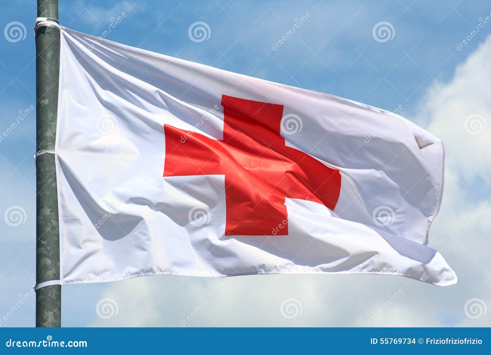 Flaggenfritze – Bandera de balcón Bandera Cruz Roja – 90 x 150 cm 