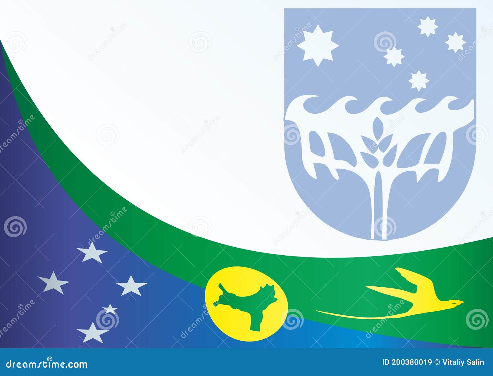 Bandera De La Isla De Navidad, Estados Y Territorios De Australia  Ilustración del Vector - Ilustración de estrellas, territorios: 200380019