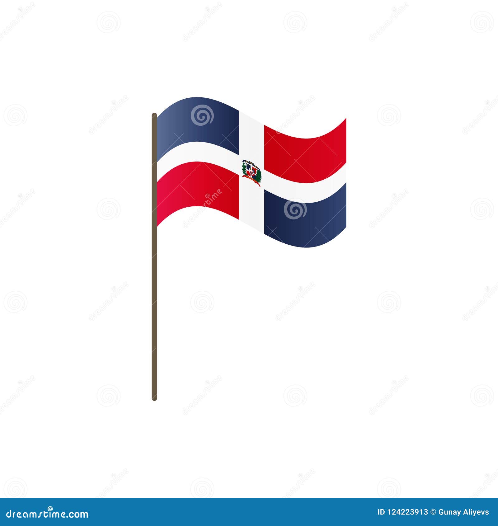 Bandera Dominicana 60 x 90 cm Anillos AZ FLAG Bandera de la REPÚBLICA Dominicana 90x60cm Uso Exterior