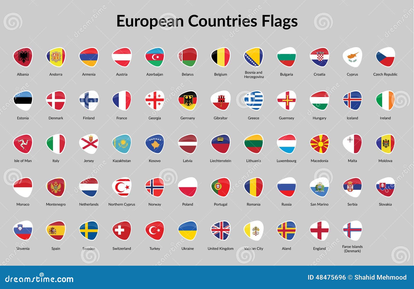 Bandera de países europeos ilustración del vector. Ilustración de color