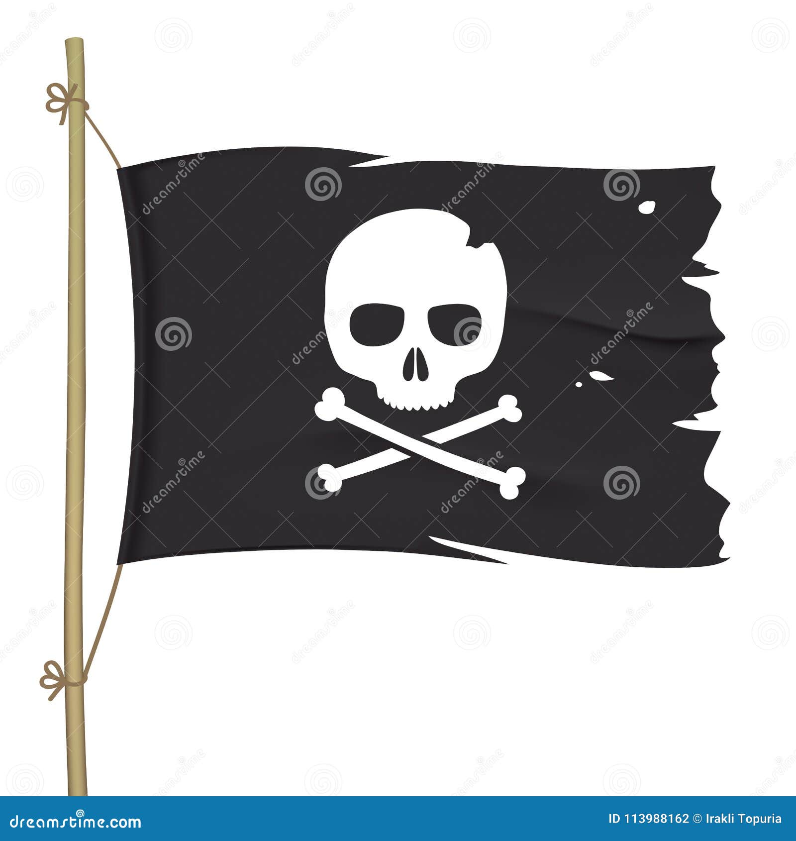 Ilustración de Bandera Pirata y más Vectores Libres de Derechos de