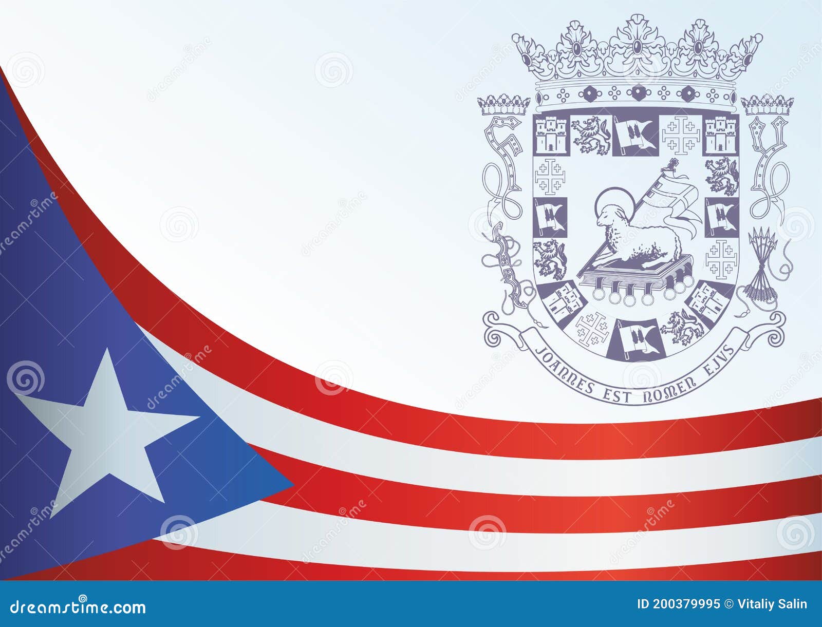 Publicación borde fragmento Bandera De Puerto Rico, Estado Libre Asociado De Puerto Rico Ilustración  del Vector - Ilustración de rojo, blanco: 200379995