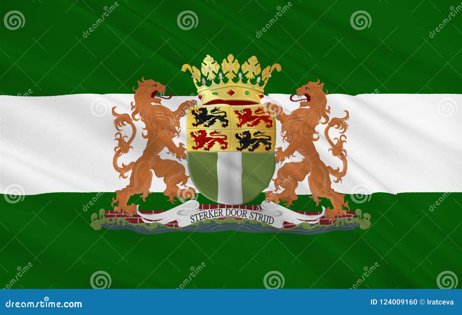 Bandera De Rotterdam De Países Bajos Stock de ilustración Ilustración