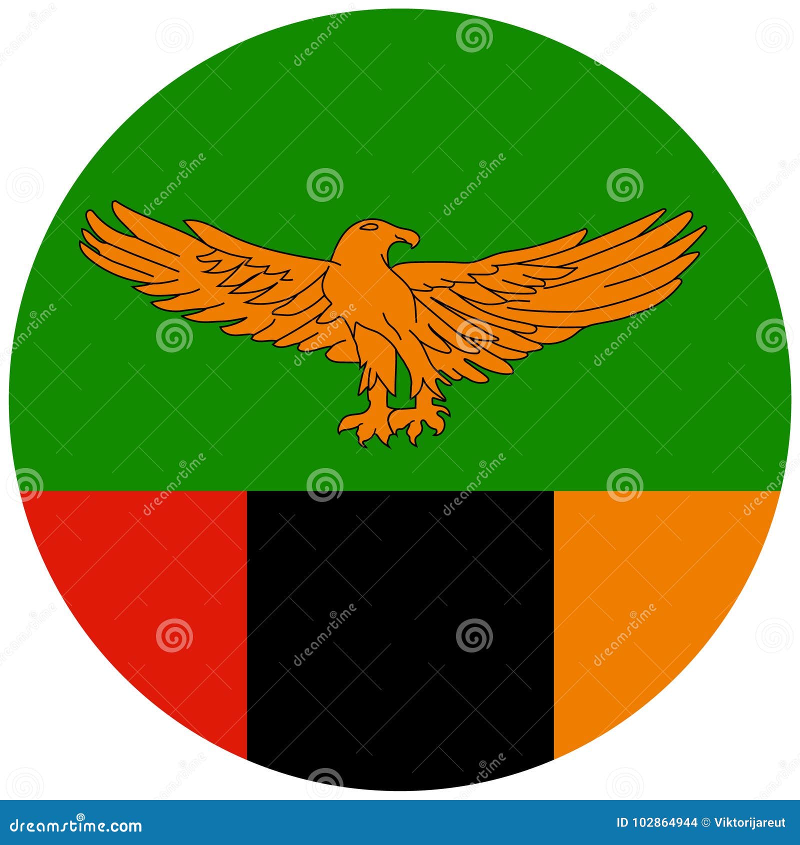 Bandera de Zambia stock de ilustración. Ilustración de continente -  102864944, image size:1600x1690