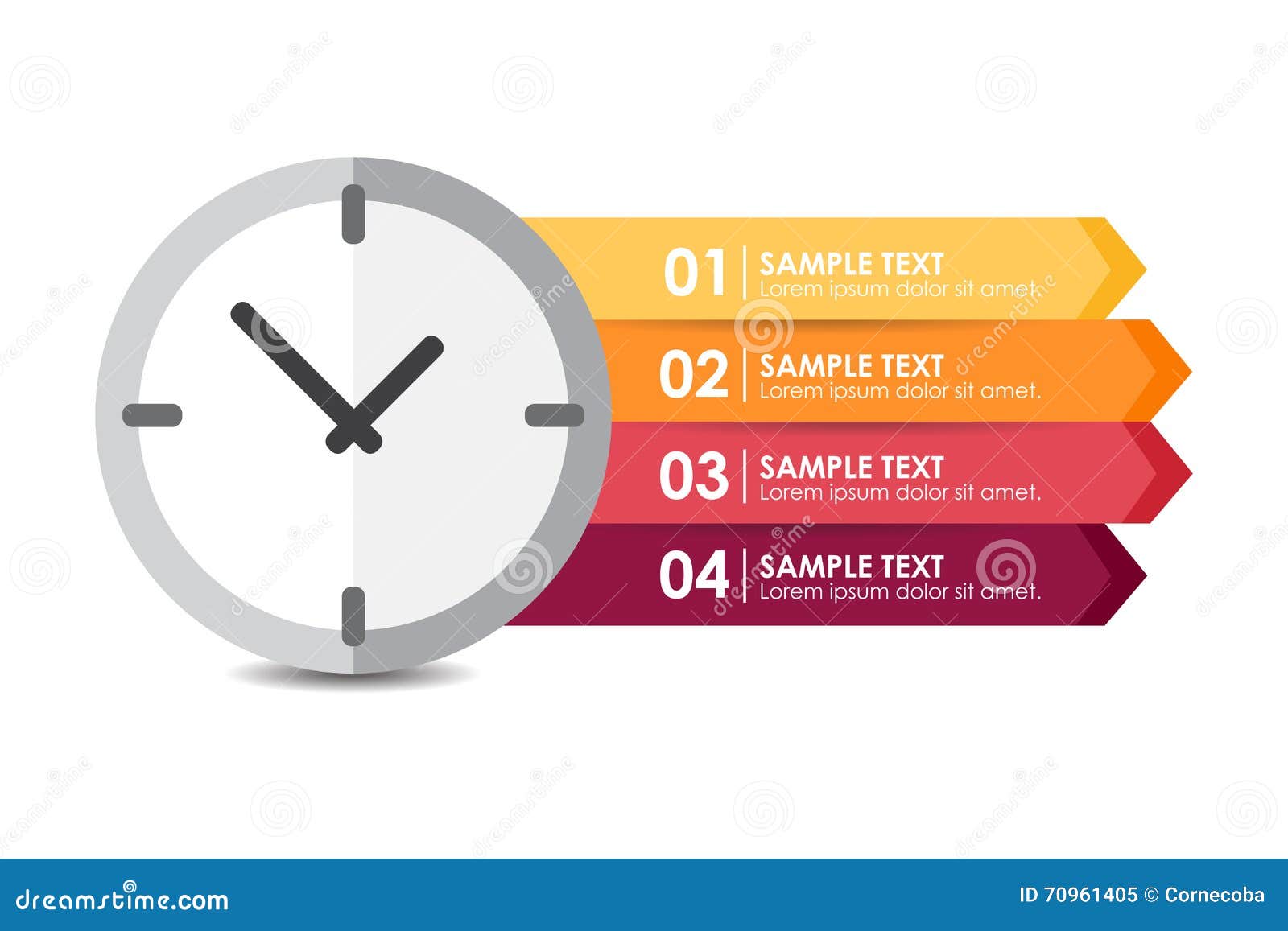 Reloj Vector Bandera Del Infographic Ilustración pSqUzMV