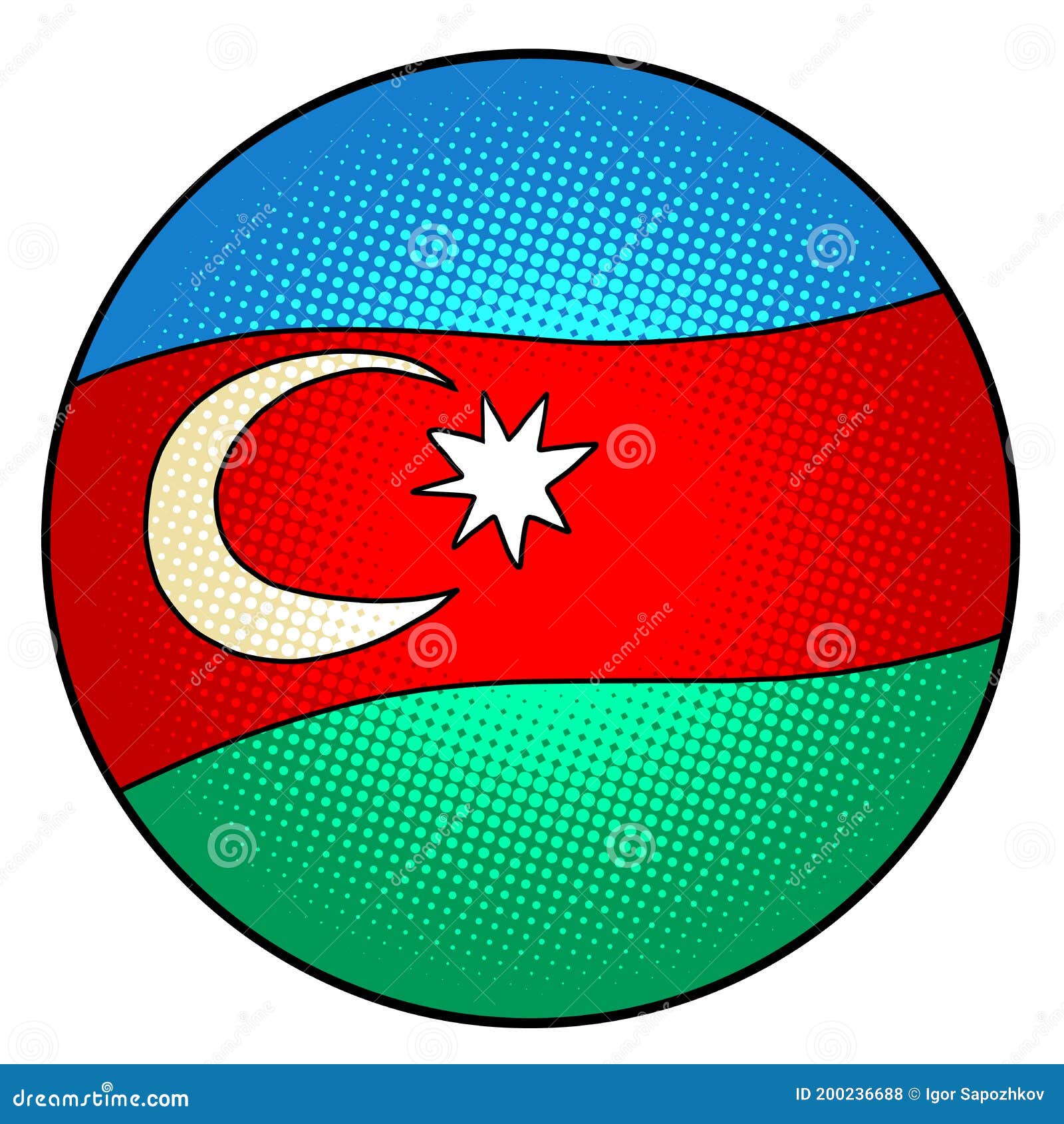 Bandera Nacional De Azerbaiyán Ilustración del Vector - Ilustración de  patriota, muestra: 200236688
