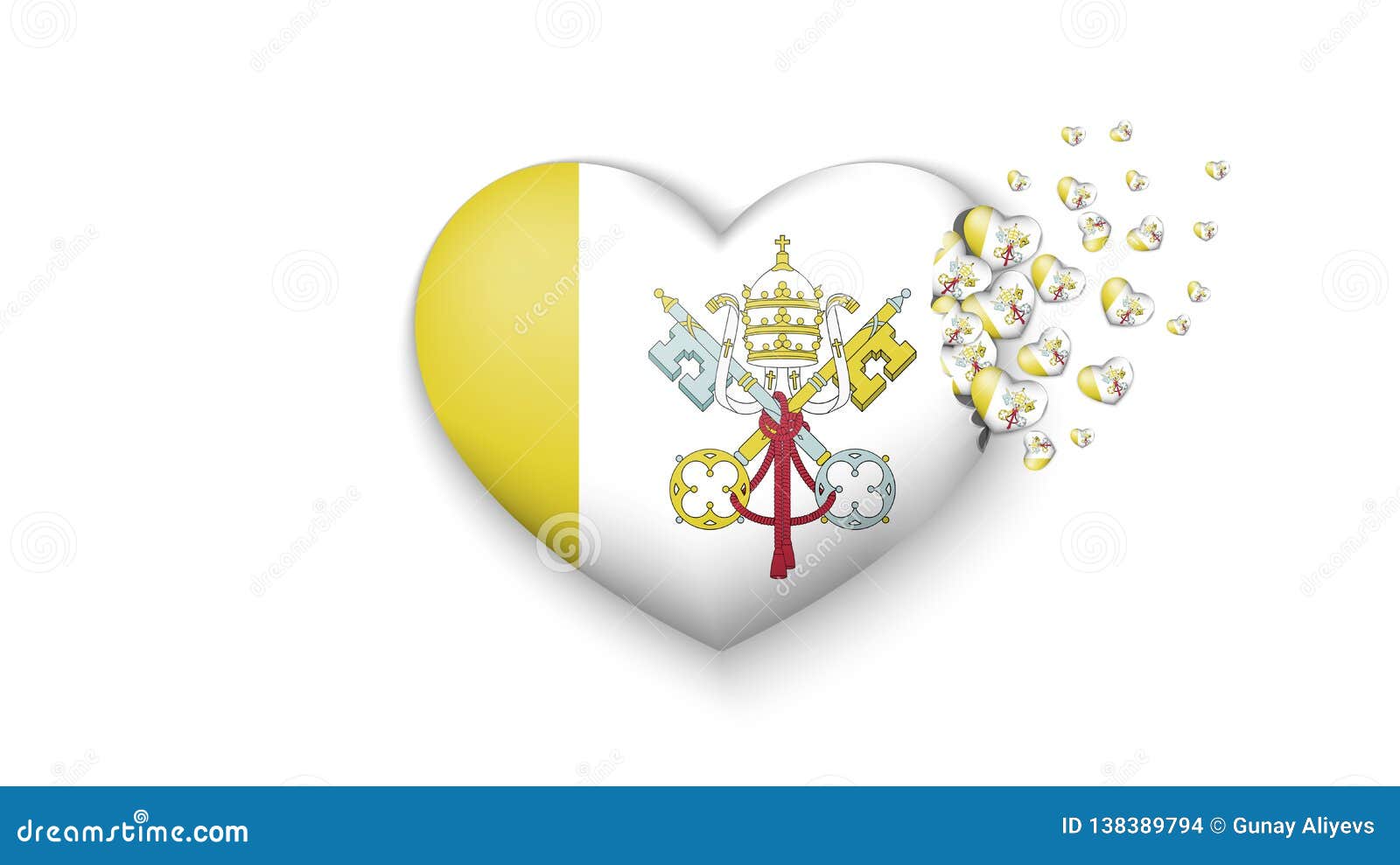 Bandera Nacional De La Ciudad Del Vaticano En El Ejemplo Del Corazon Con Amor Al Pais De La Ciudad Del Vaticano La Bandera Nacion Stock De Ilustracion Ilustracion De Gobierno Ciudad