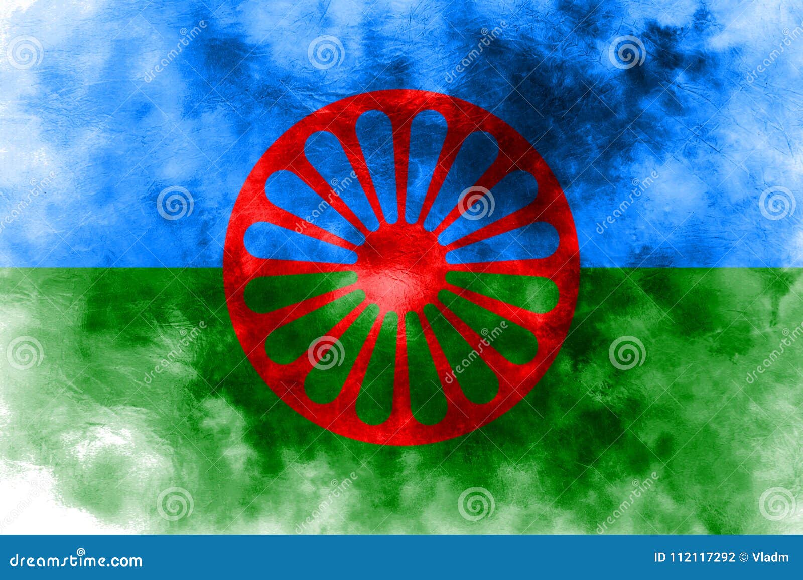 Bandera Romani Del Grunge De La Gente, Bandera Gitana Del Humo Stock de  ilustración - Ilustración de nuevo, historia: 112117292