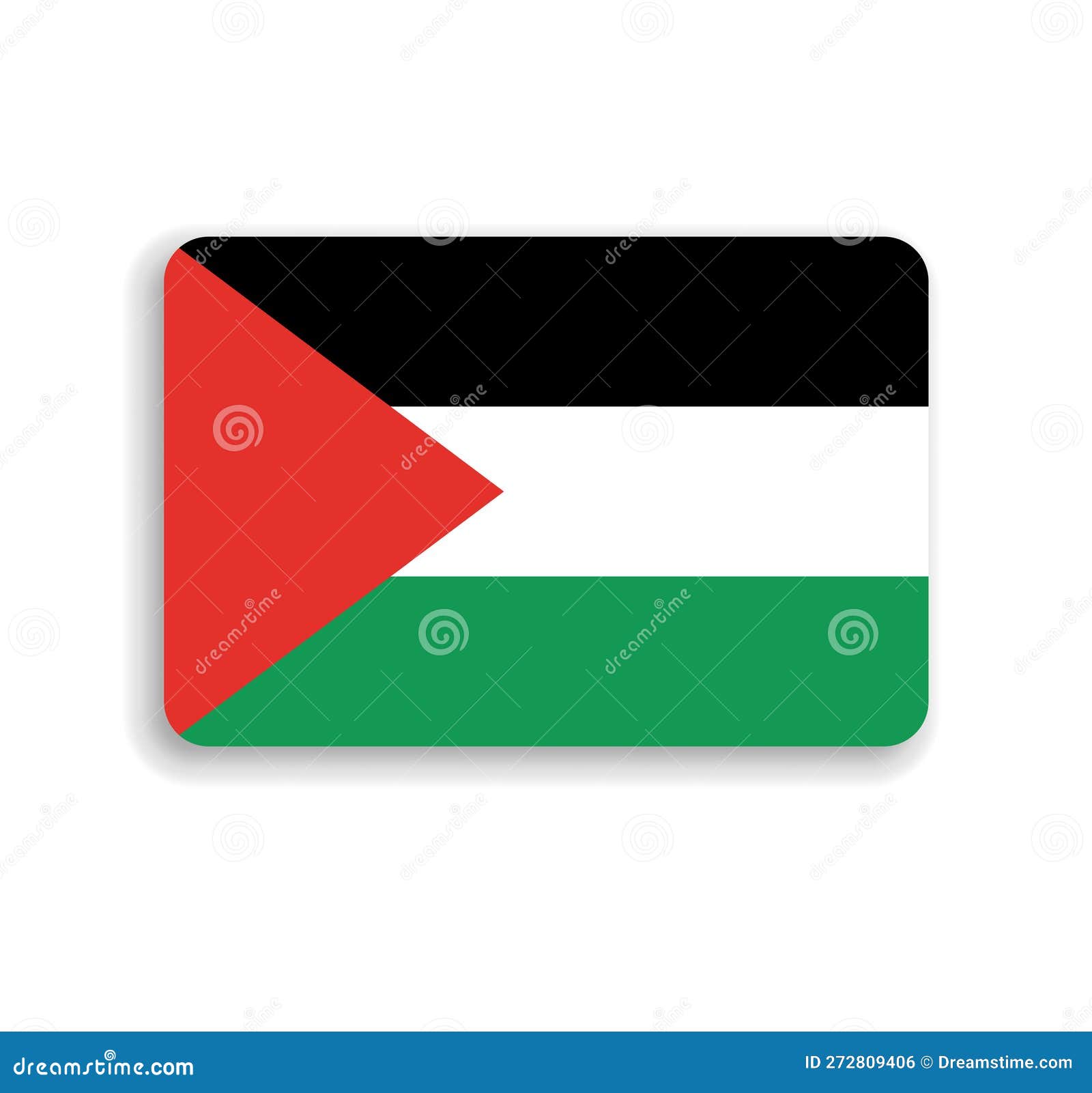 Bandera Vector Rectangular Redondeada De Palestina Ilustración del Vector -  Ilustración de palestina, palestino: 272809406