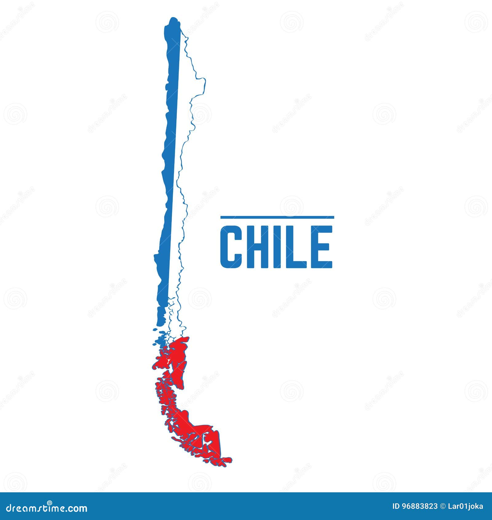 Bandera Y Mapa De Chile