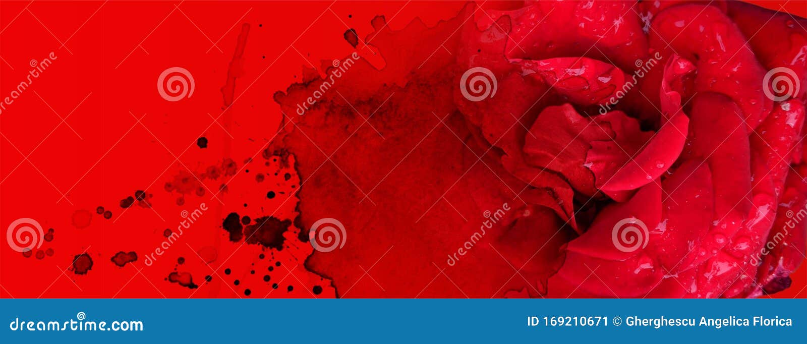 Banderas De San Valentín Con Fondo De Color Rojo Intenso Y Manchas De Color  Agua Imagen de archivo - Imagen de cubierta, hermoso: 169210671