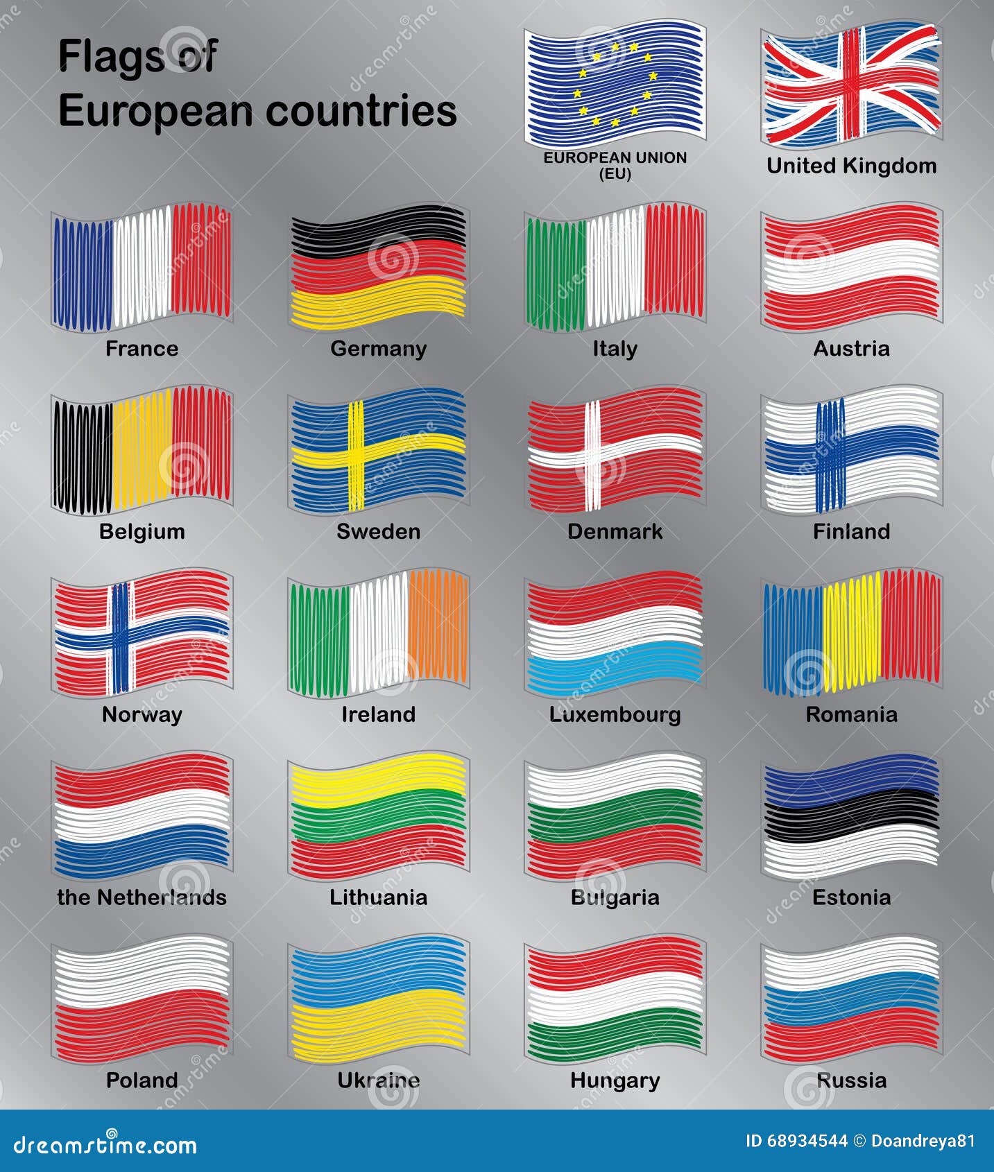 Выдуманные страны и их флаги