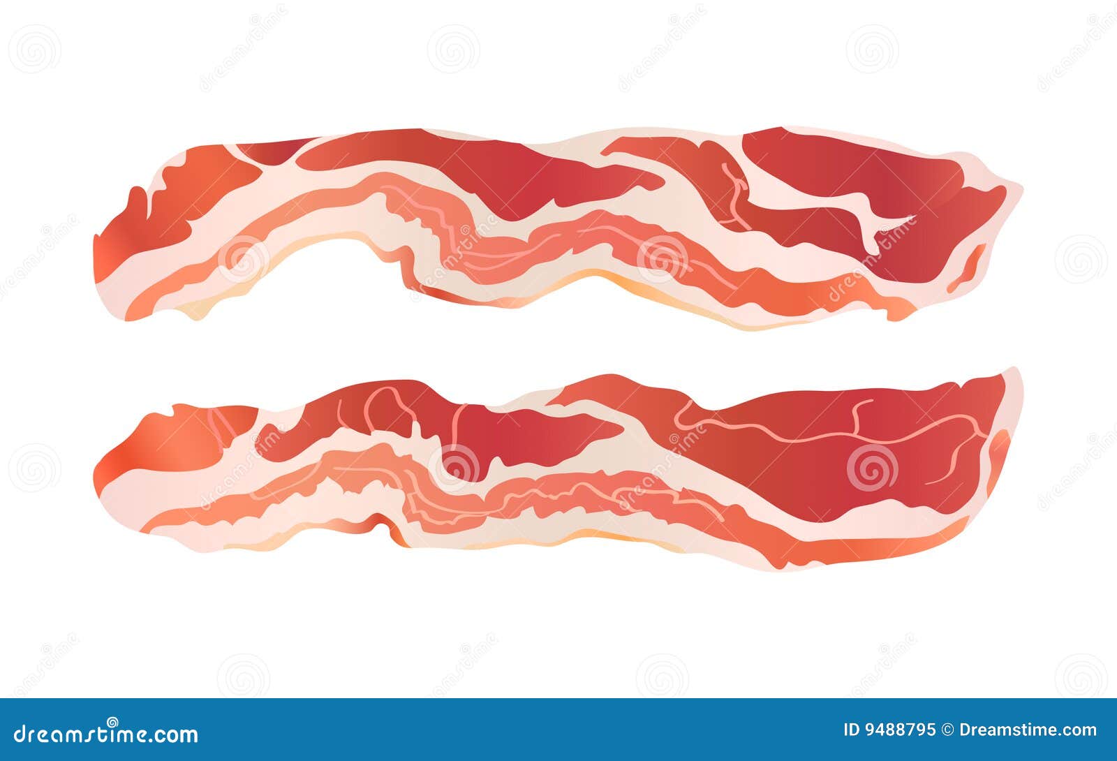 Bandes de lard illustration de vecteur. Illustration du part 9488795