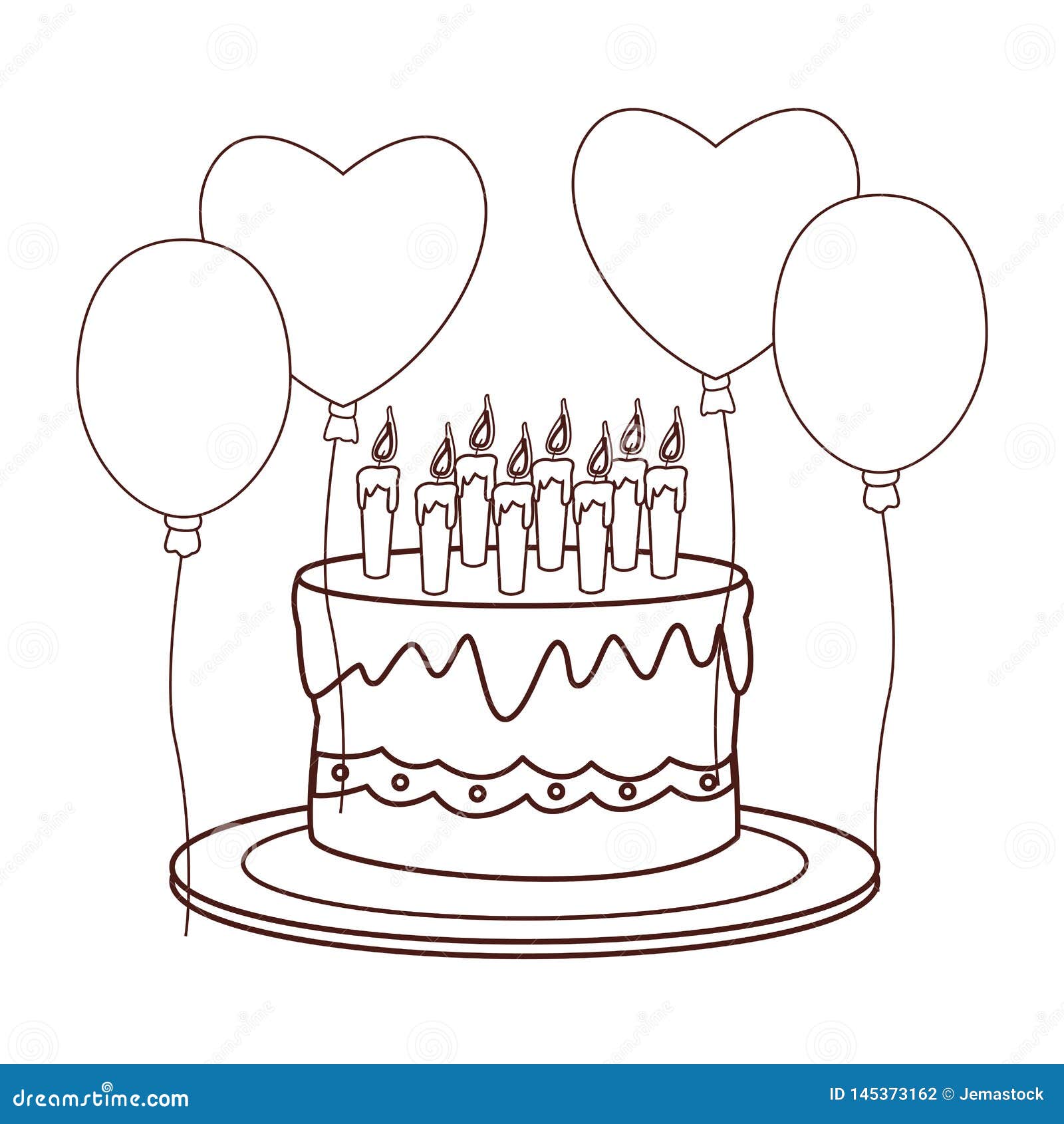 Bandes Dessin Es De Joyeux Anniversaire Illustration De Vecteur Illustration Du Nourriture Bougie