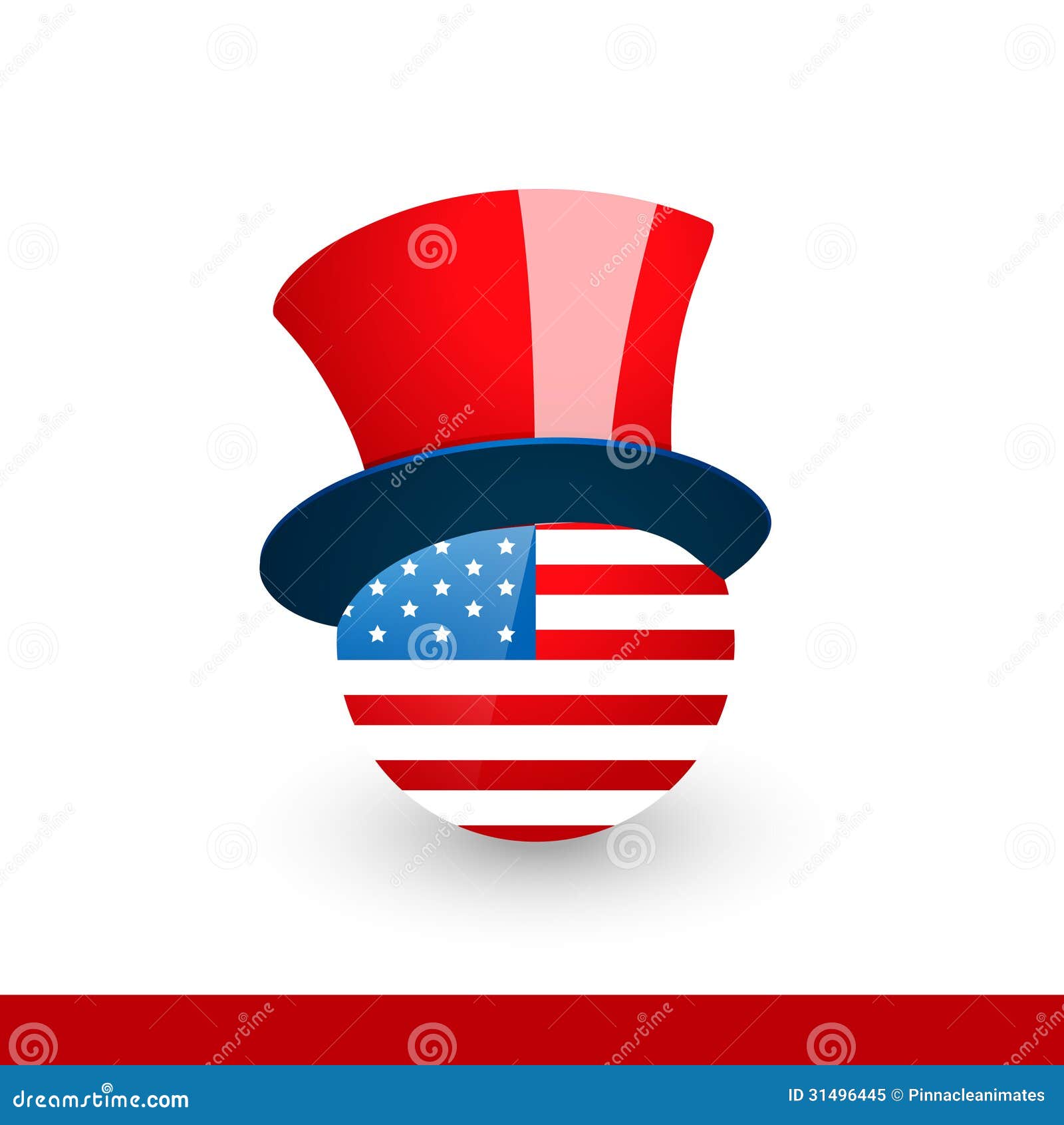 Tabby Cat In Cappello Della Bandiera Americana Immagine Stock - Foto 11