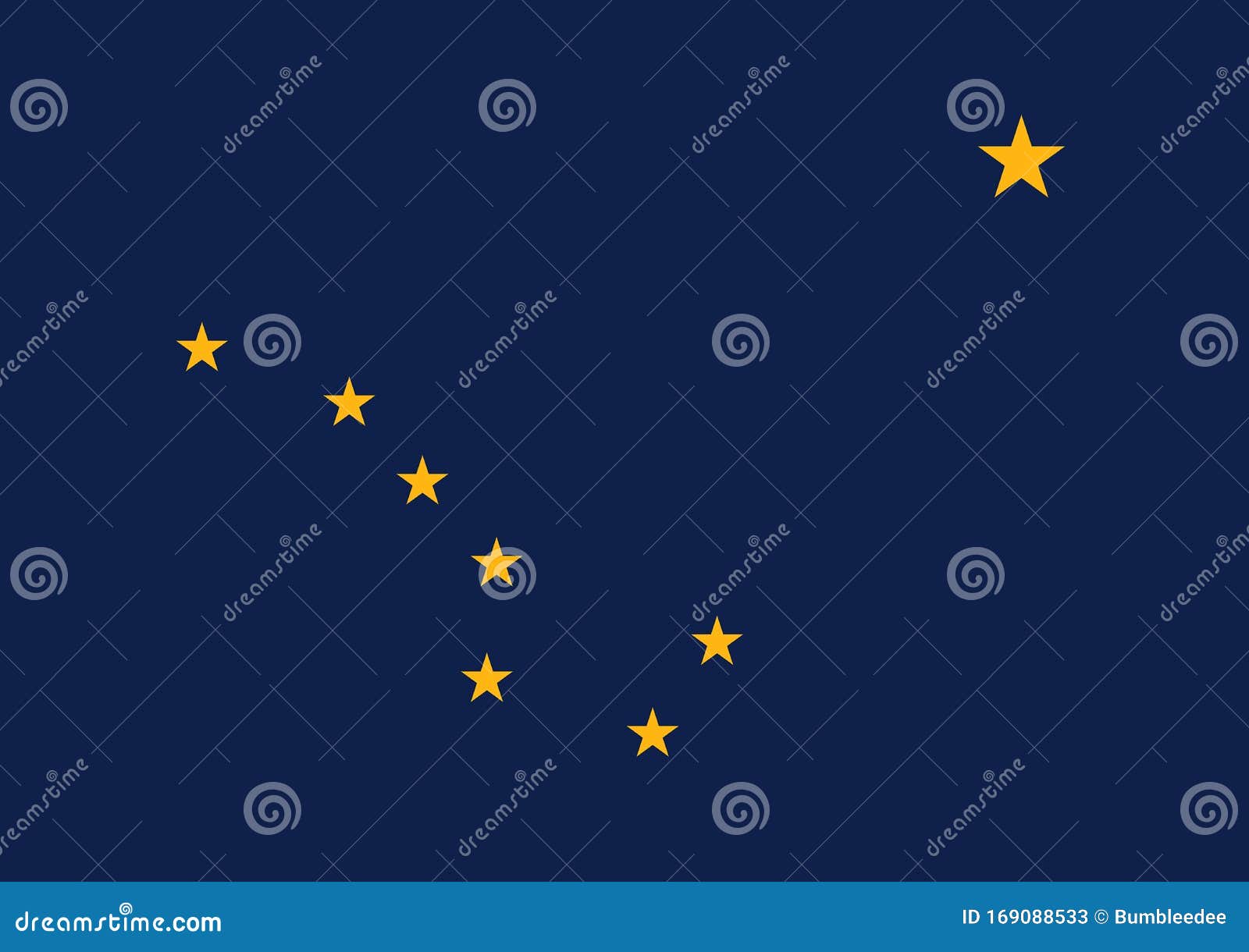 Bandiera Dell'alaska Bandiera Dettagliata Su Sfondo Bianco Illustrazione Vettoriale 49475792