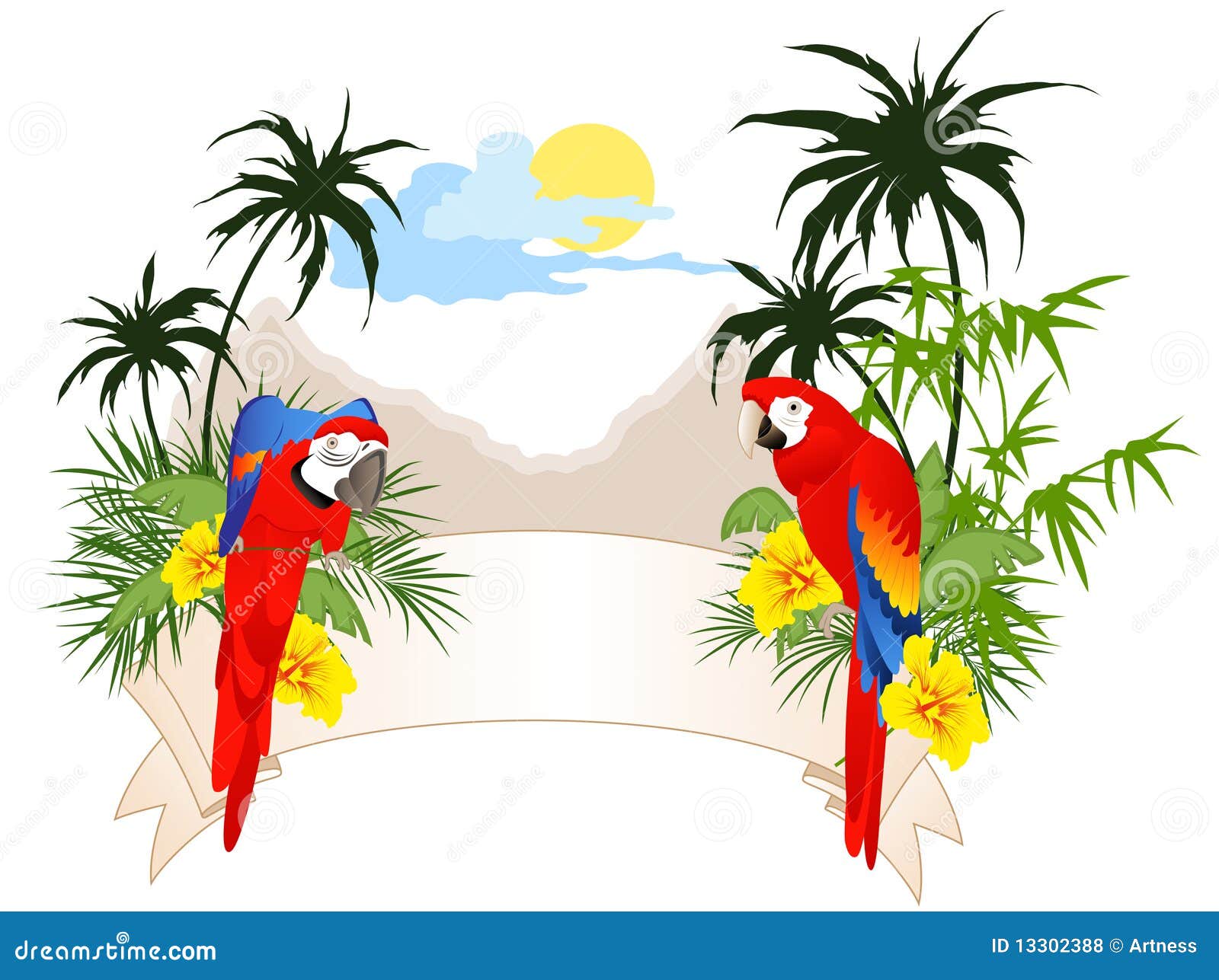 Ban ra di estate con i pappagalli Libera da Diritti