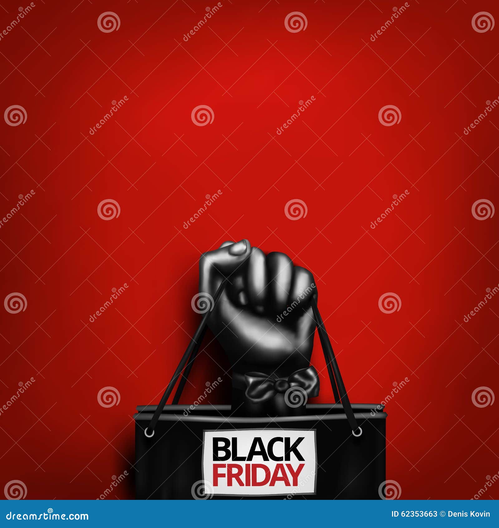 Bandiera nera di vendita di venerdì. Insegna di vendita di Black Friday con il gesto di mano umano