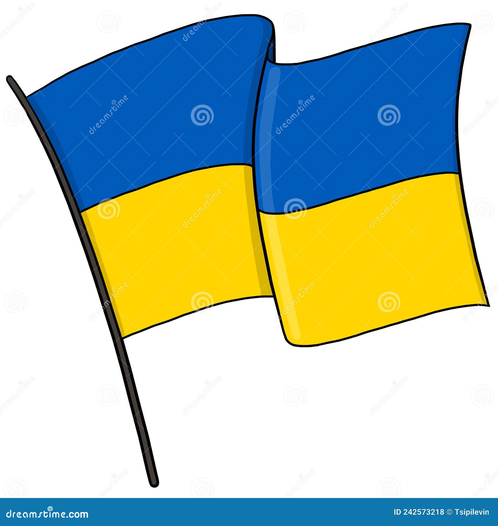 Bandiera Ucraina Su Un'illustrazione Di Un Pennello Sventolante Bandiera  Ucraina Illustrazione di Stock - Illustrazione di icona, patriottismo:  242573218
