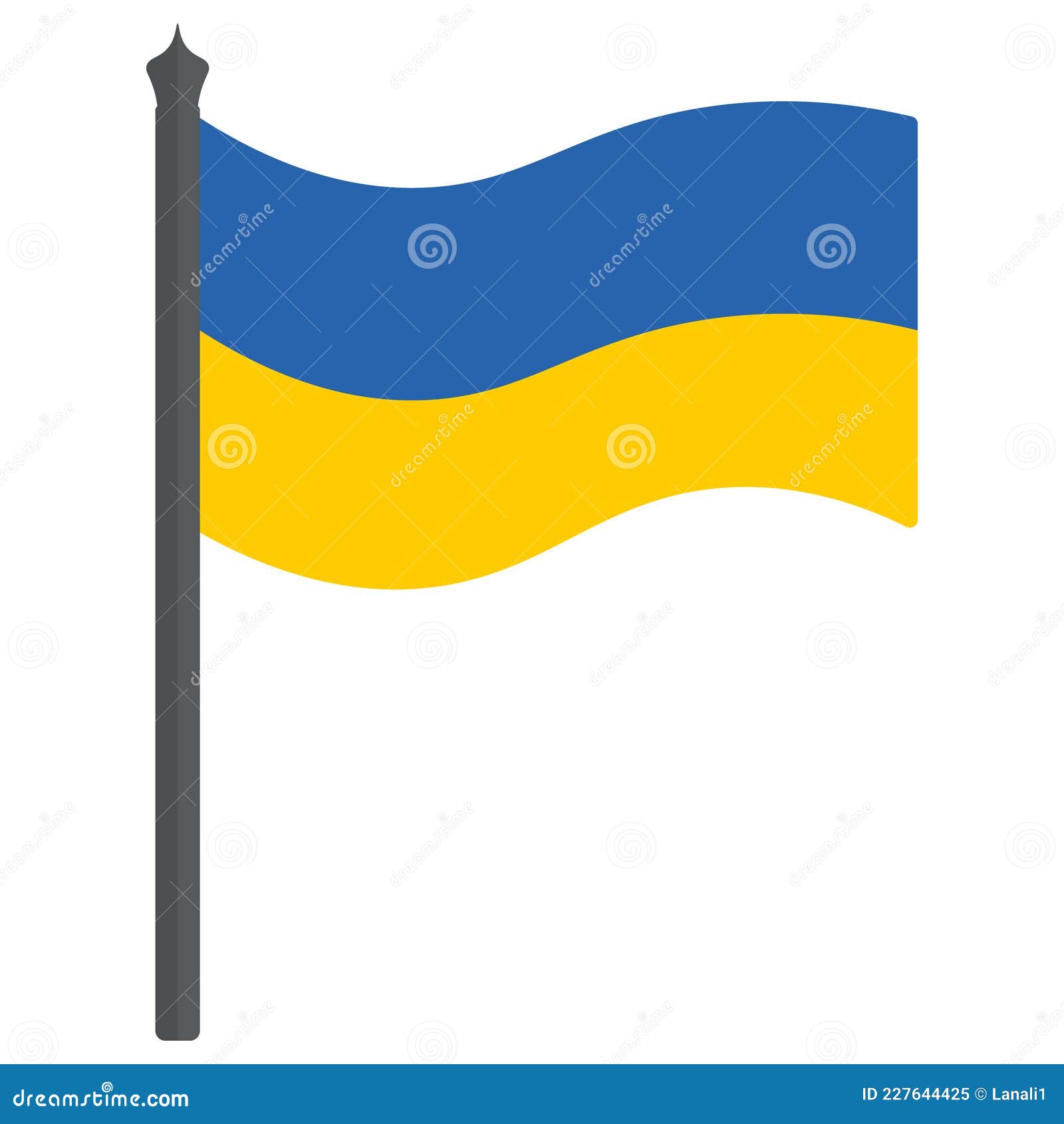 Bandiera Ucraina. Tessuto a Due Punte. Il Simbolo Nazionale Dello