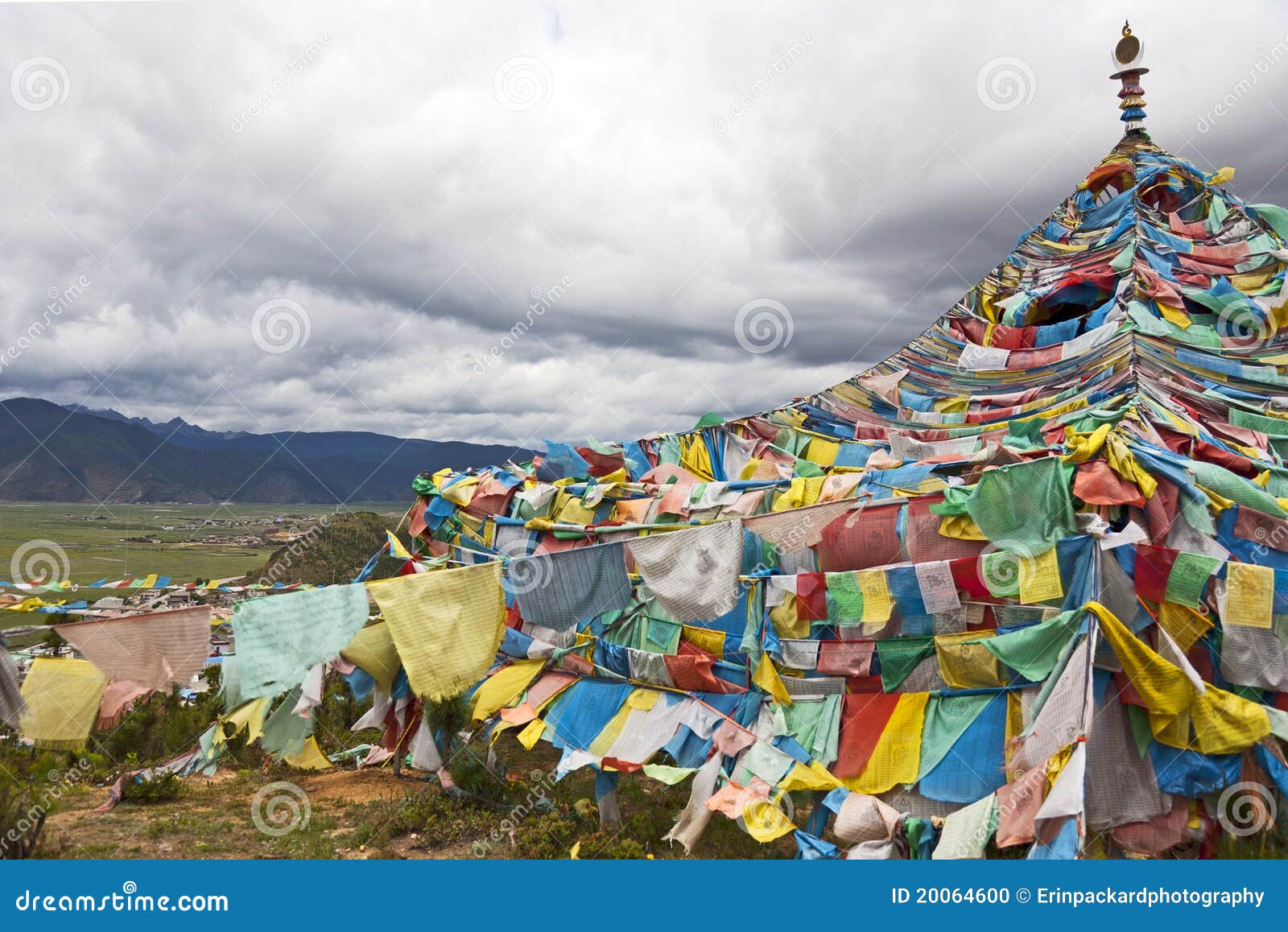 Bandierine Tibetane Di Preghiera Fotografia Stock - Immagine di religione,  preghiere: 20064600