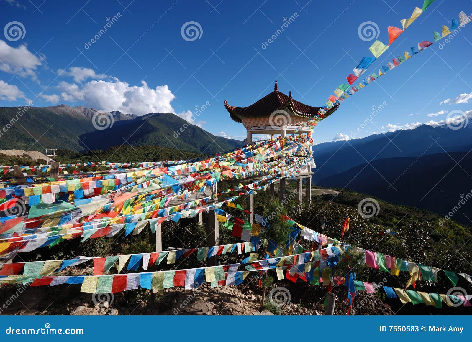 Bandierine Tibetane Di Preghiera Immagine Stock - Immagine di preghiera,  bandierine: 7550583