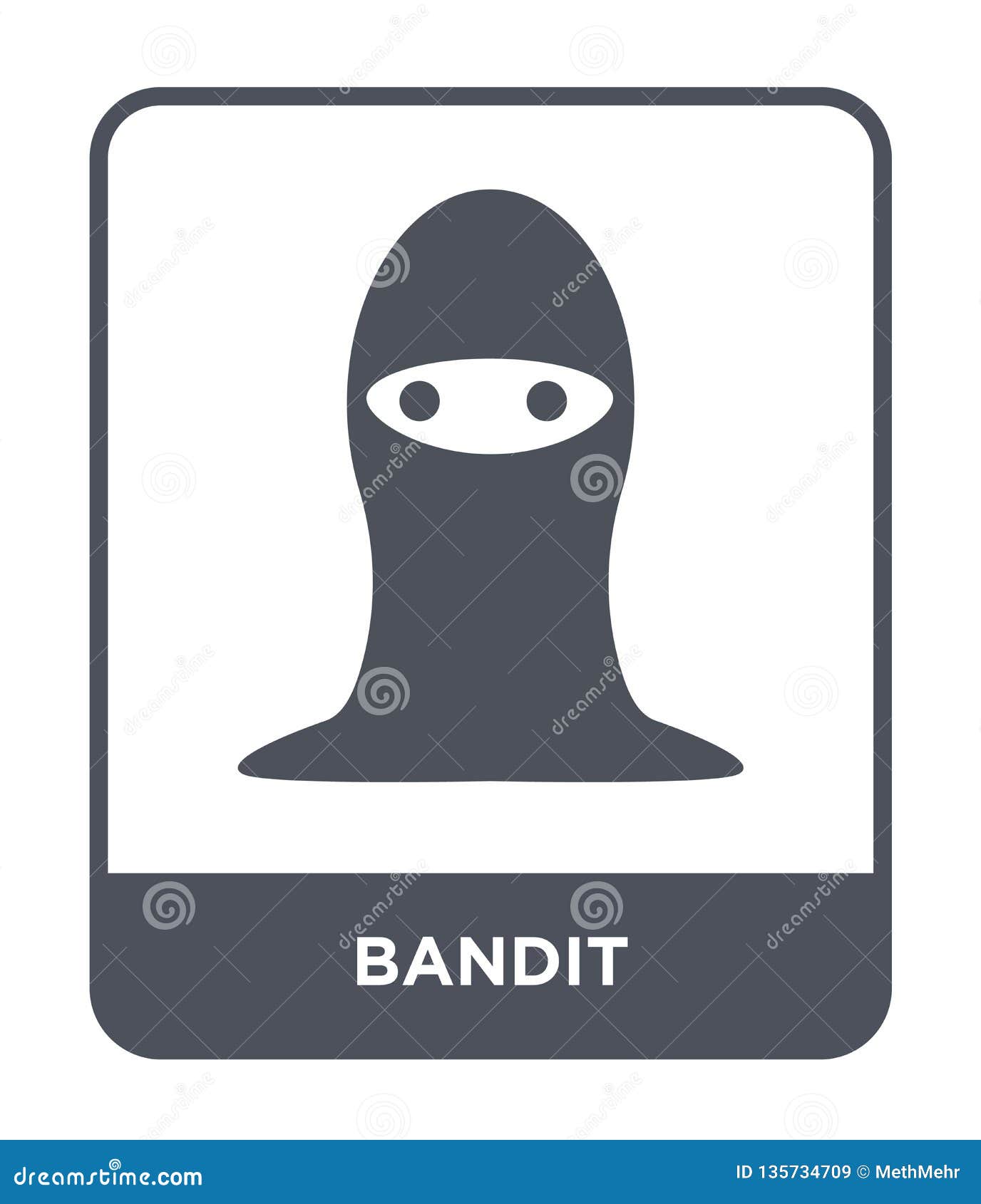 bandit icon in trendy  style. bandit icon  on white background. bandit  icon simple and modern flat  for
