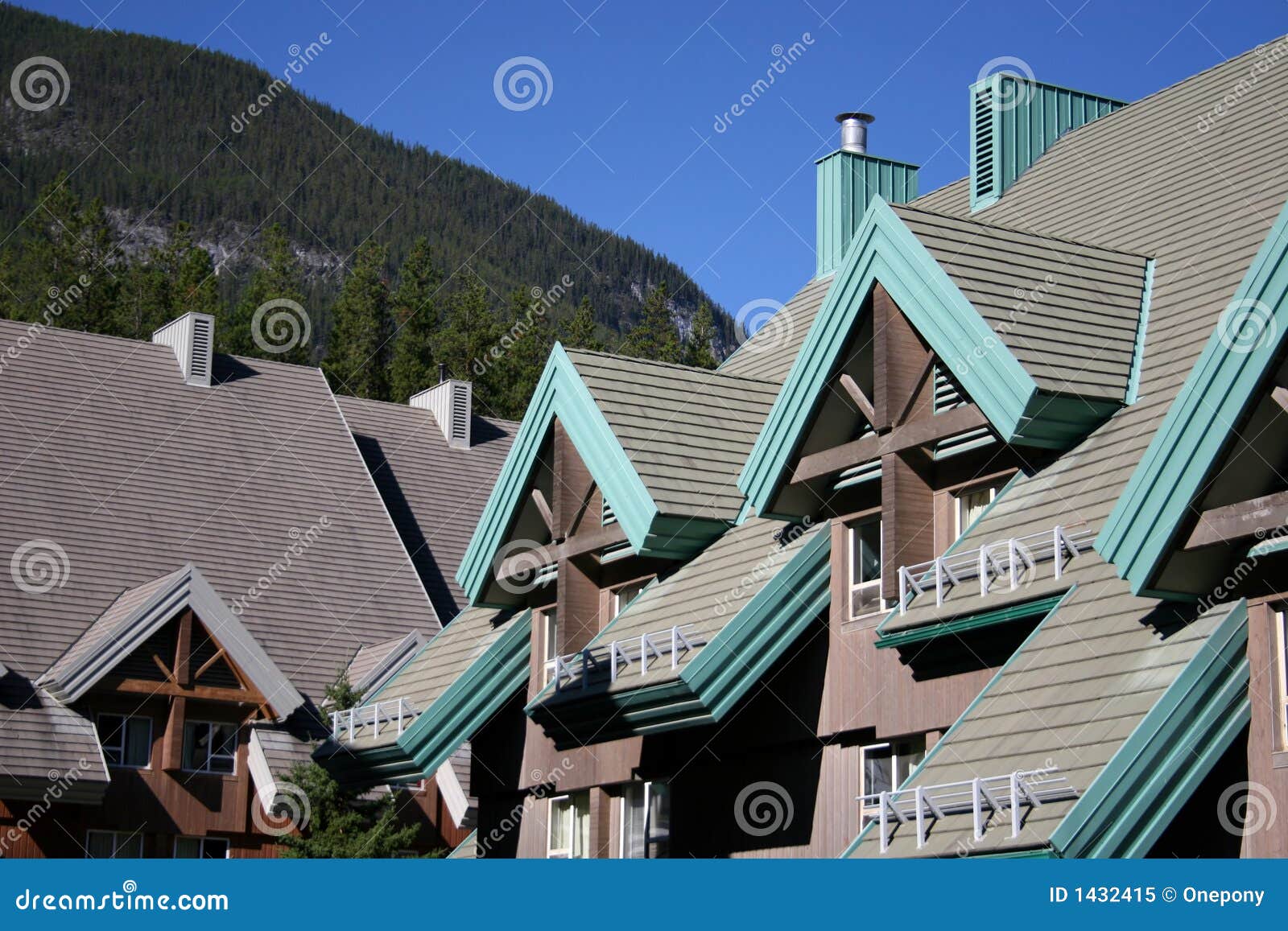 Banff Chalet stock image. Image of resort, condo, peak 1432415
