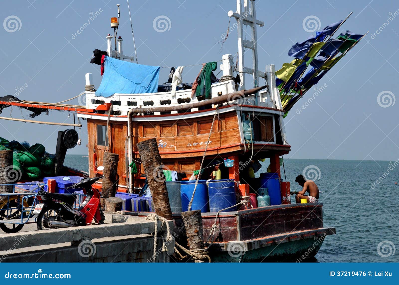 Bang Saen, Thailand: Fishing Boat At Sapan Pla Pier ...