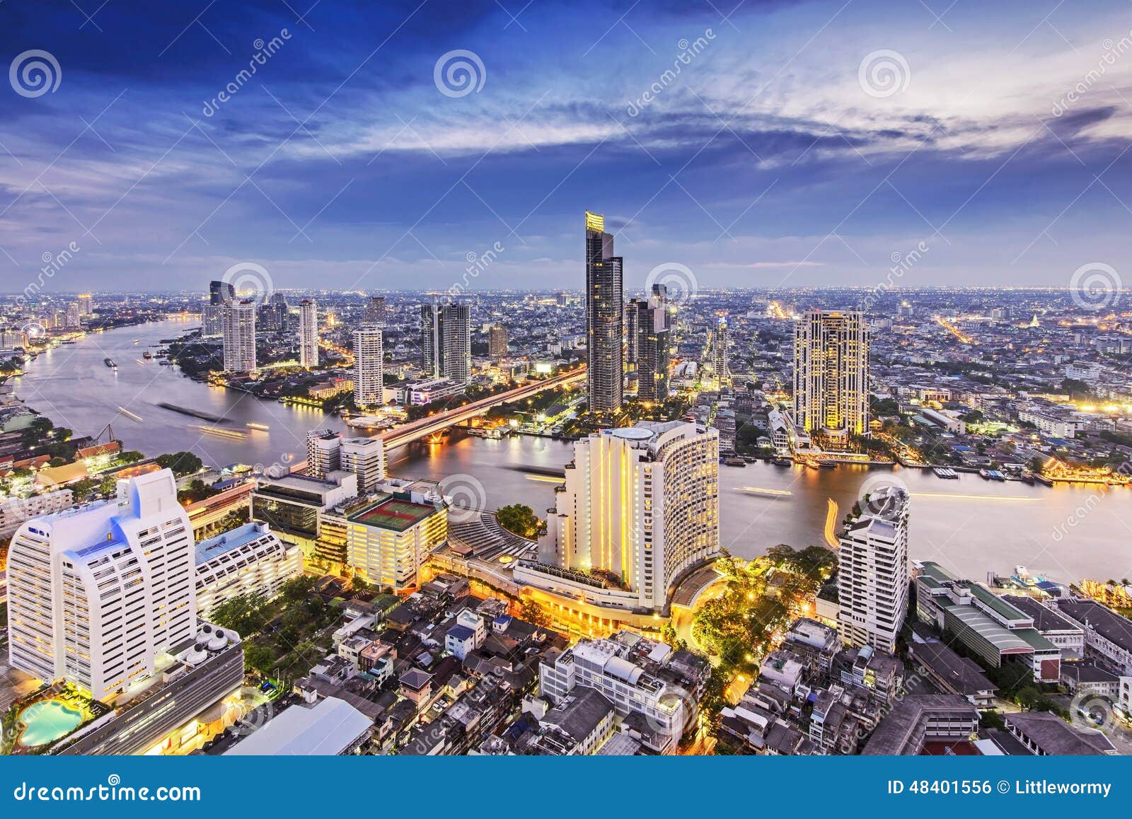 bangkok city at night