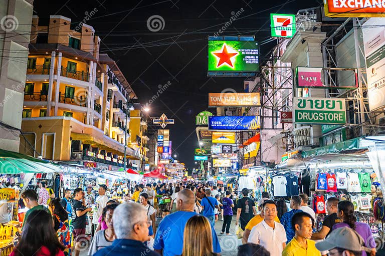 Bangkok-27 July 2019::Khao San Road Night Market Editorial Image ...