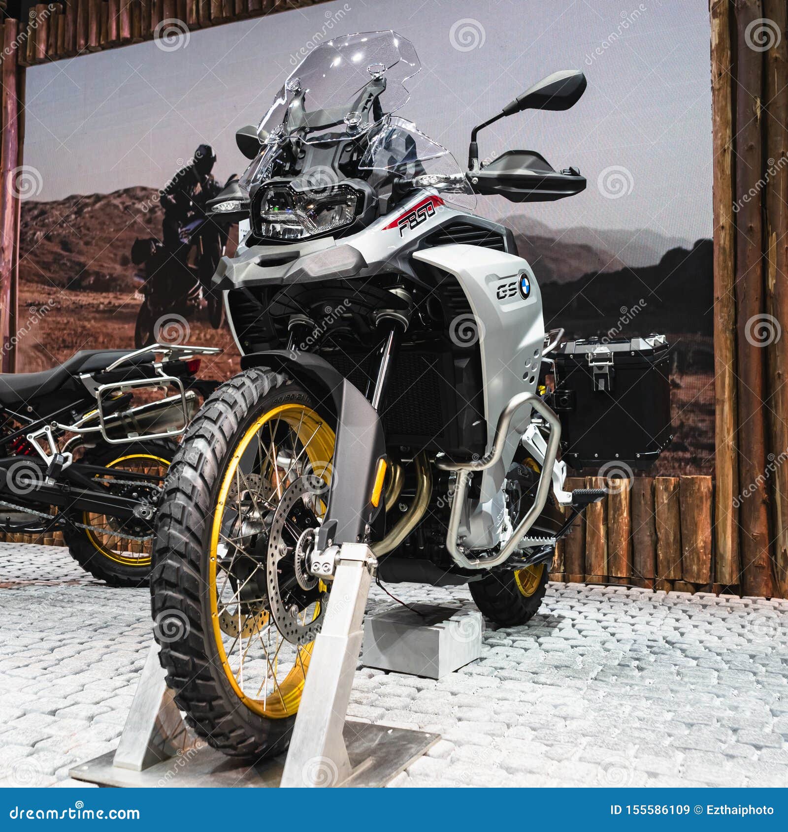 Bangkok, Thailand - August 10, 2019: BMW GS F850 Sport Touring Bike