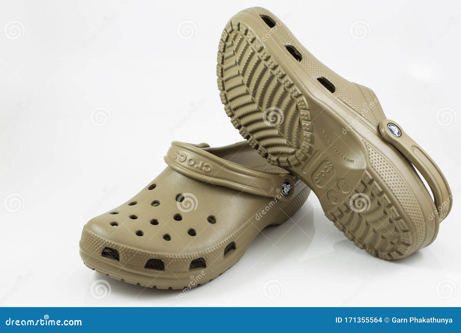 a pair of crocs