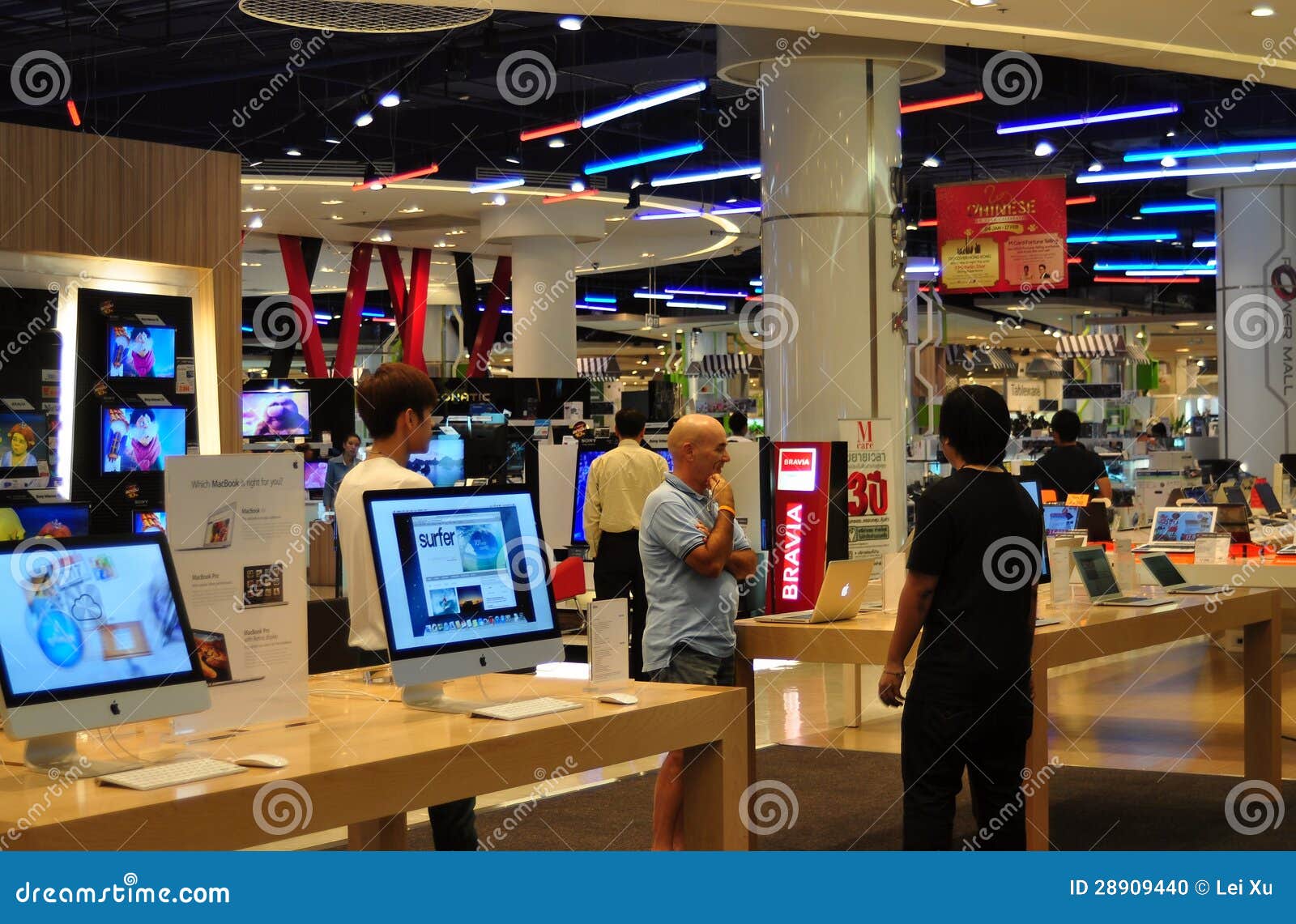 Bangkok, Thailand Computer Dept. at Siam Paragon Editorial Image