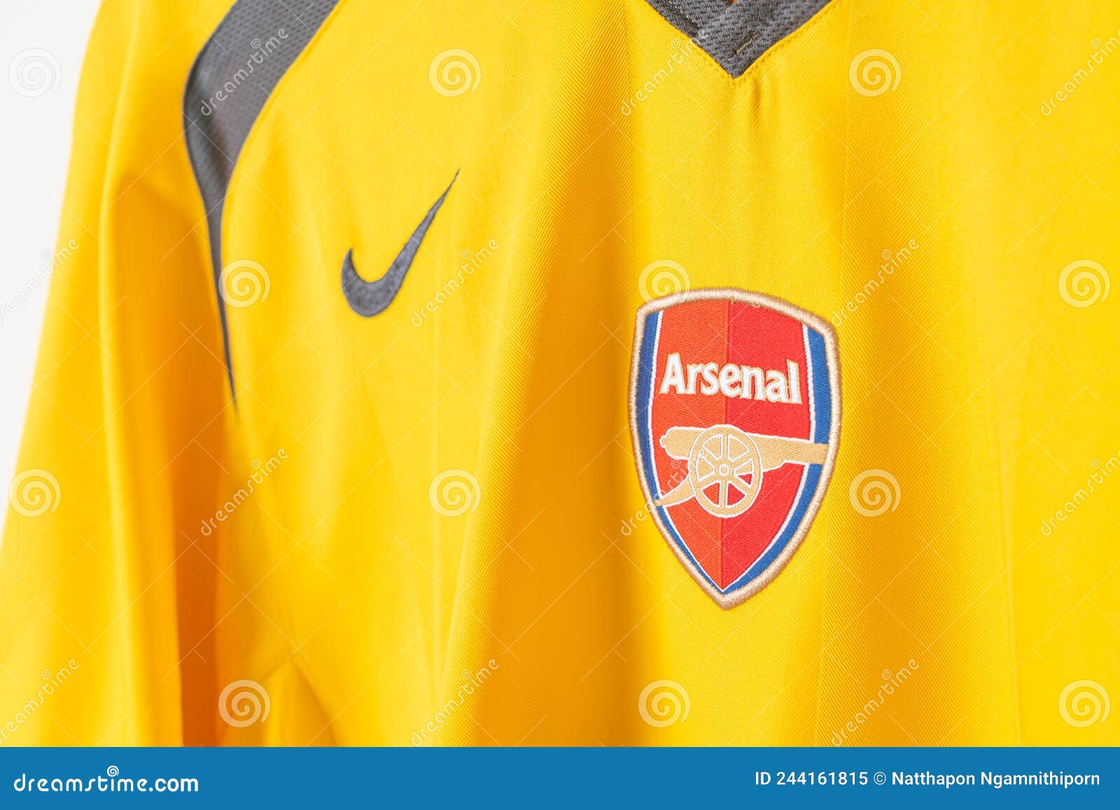 Bangkok, Thailand - Jan 18, 2022 - Arsenal retro shirt away jersey