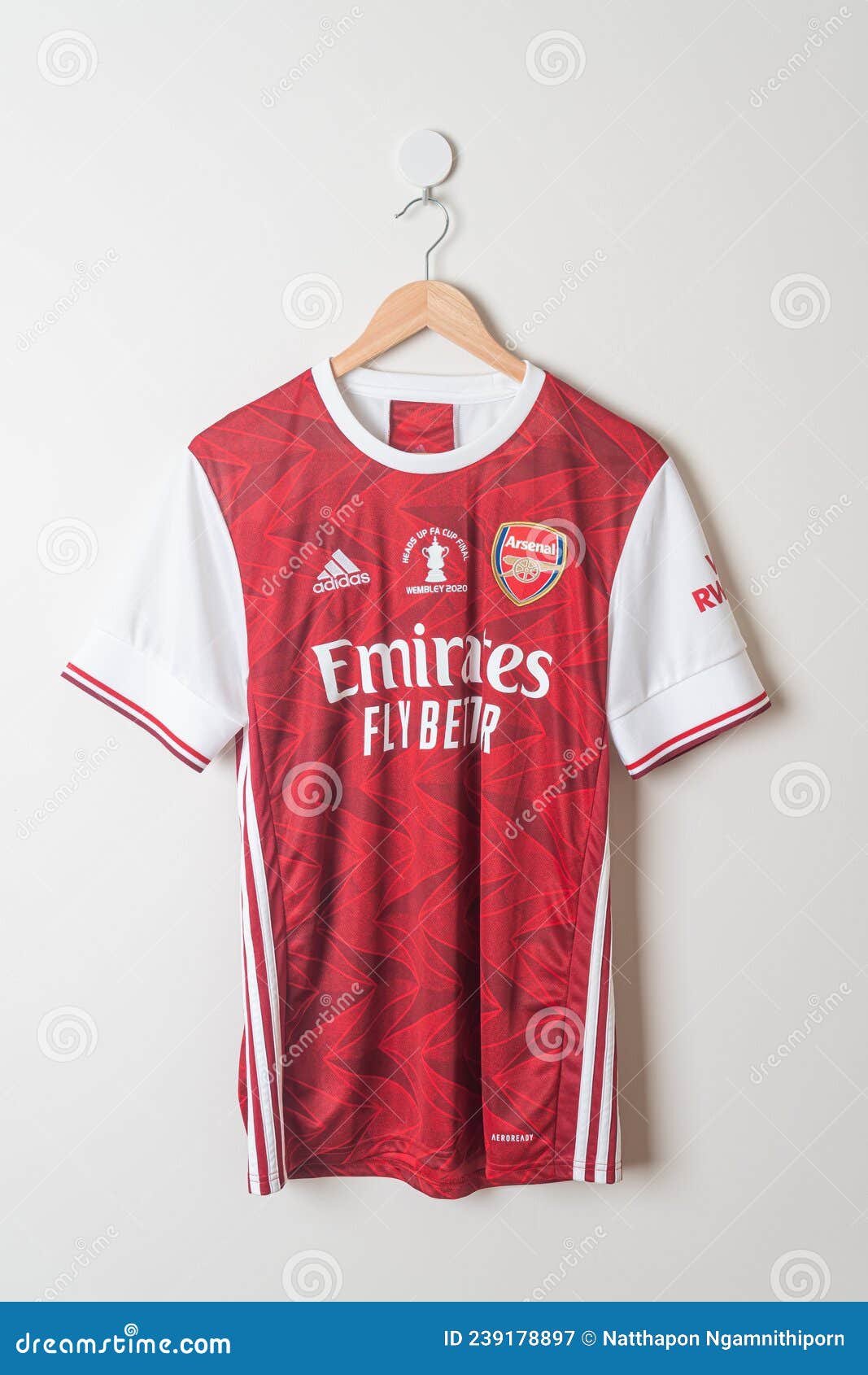 Bangkok, Thailand - Jan 18, 2022 - Arsenal retro shirt away jersey