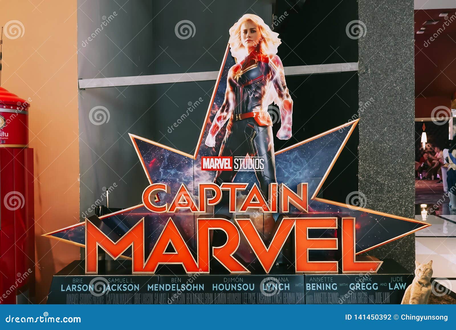 Captain Marvel Brie Larson Official Lifesize and FREE Mini Cardboard Cutout 