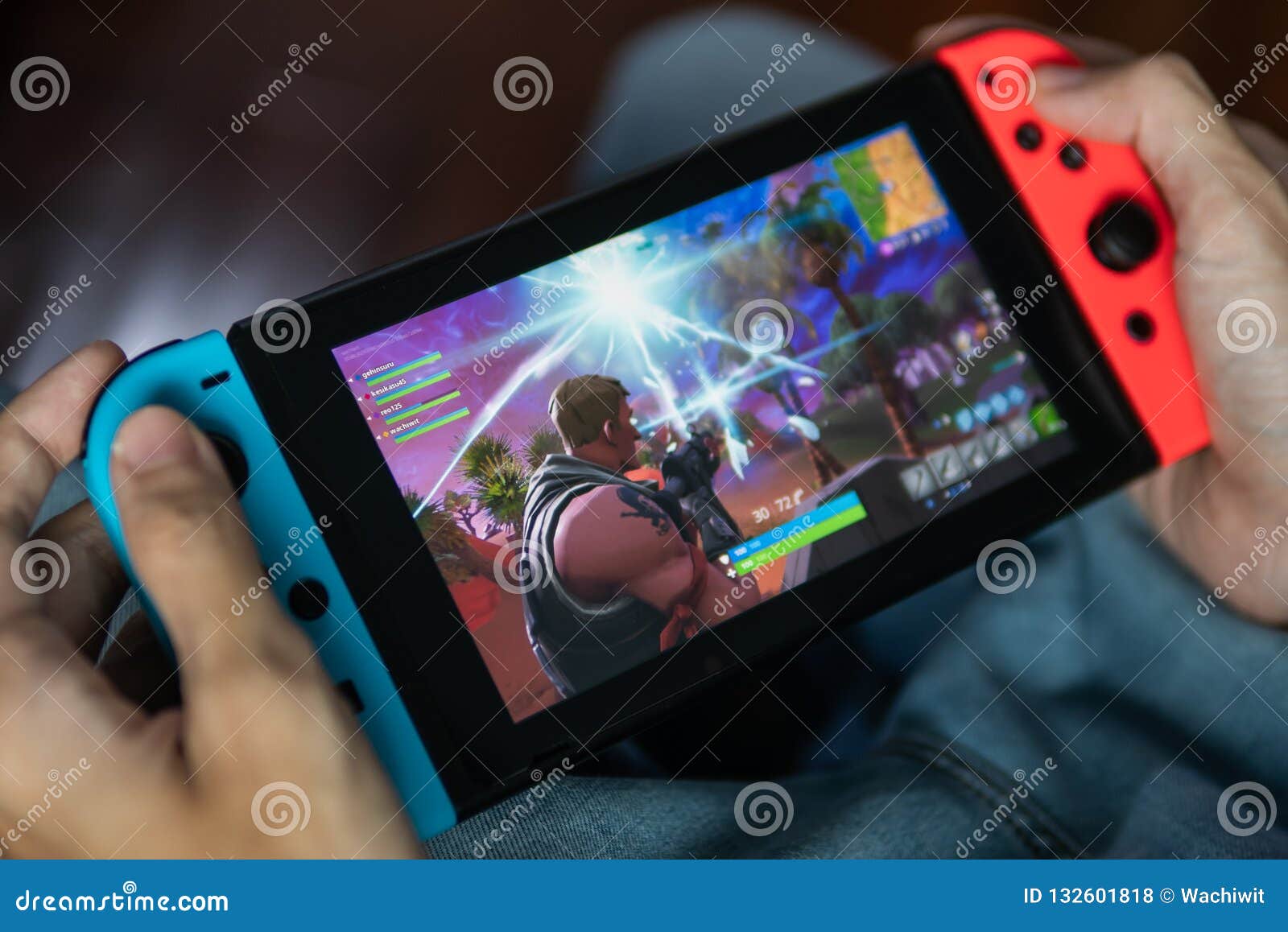 Gamer Playing Fortnite Game On Nintendo Switch Editorial Stock Photo Image Of Modern Nintendo 132601818